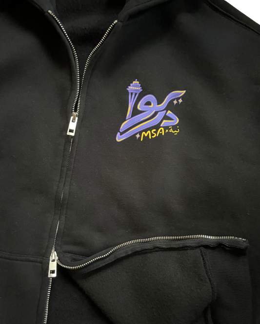 MSA X INTENTIONS: BLACK DOUBLE-ZIP