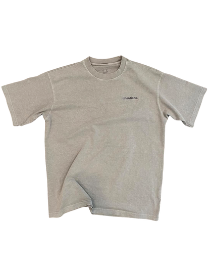 INTENTIONS TEE: STONEWASH