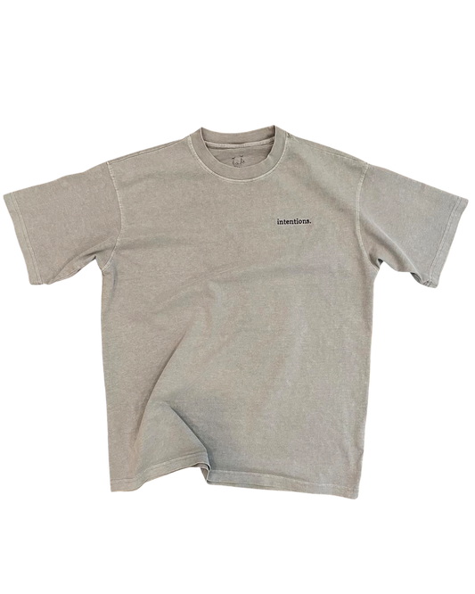 INTENTIONS TEE: STONEWASH