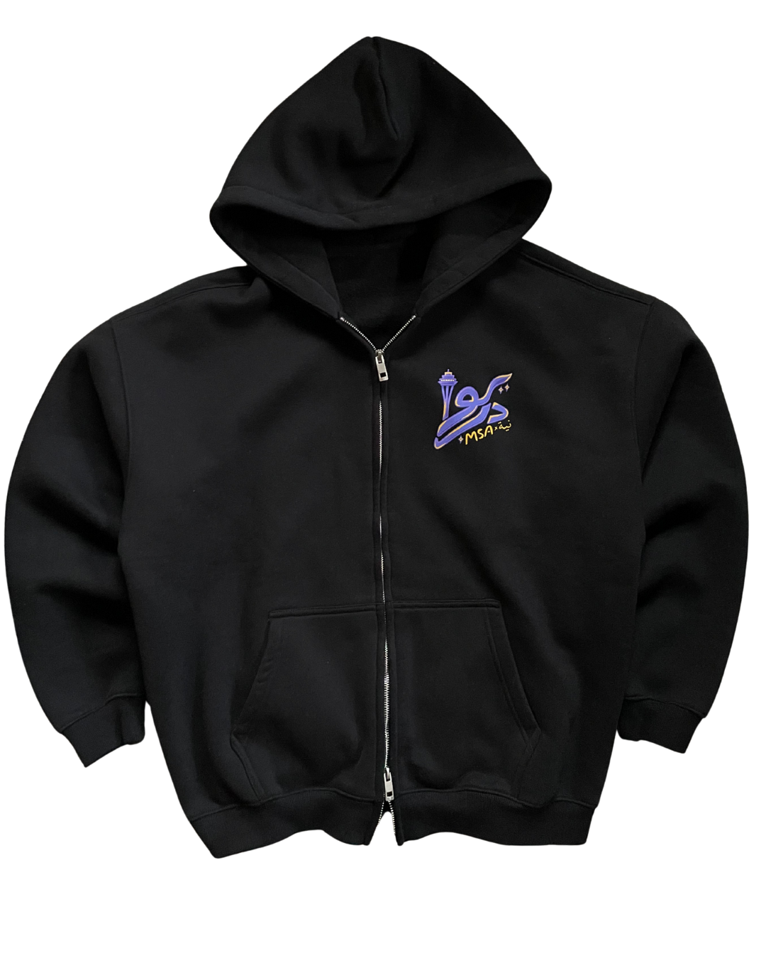 MSA X INTENTIONS: BLACK DOUBLE-ZIP