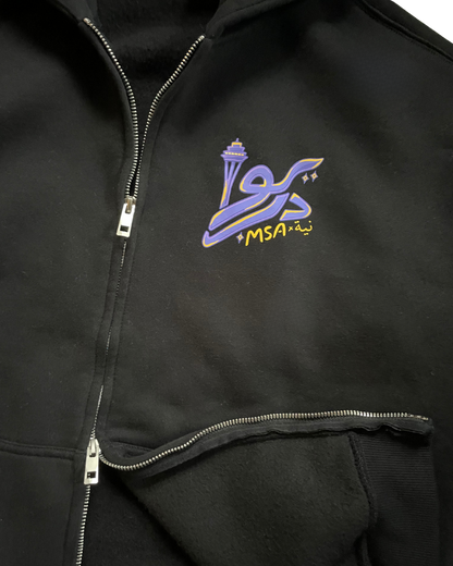 MSA X INTENTIONS: BLACK DOUBLE-ZIP