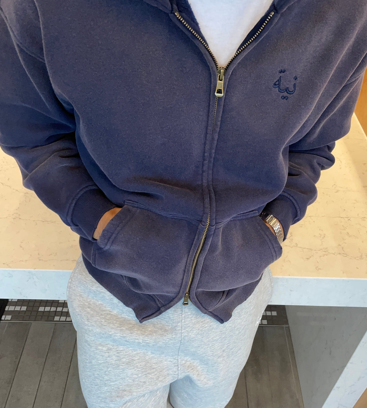 VINTAGE DOUBLE-ZIP — NAVY
