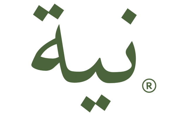 Green logo with Arabic text on a white background