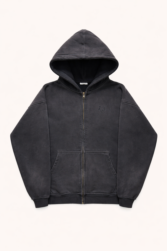 VINTAGE DOUBLE-ZIP — CHARCOAL