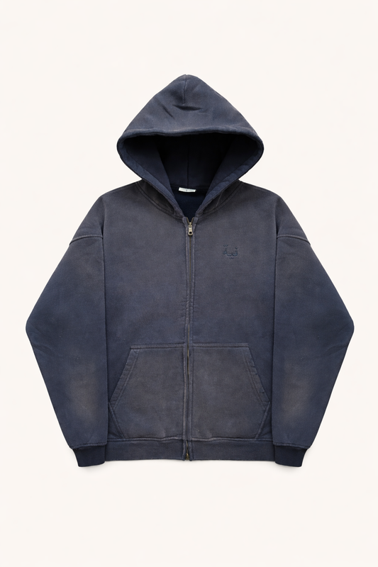 VINTAGE DOUBLE-ZIP — NAVY